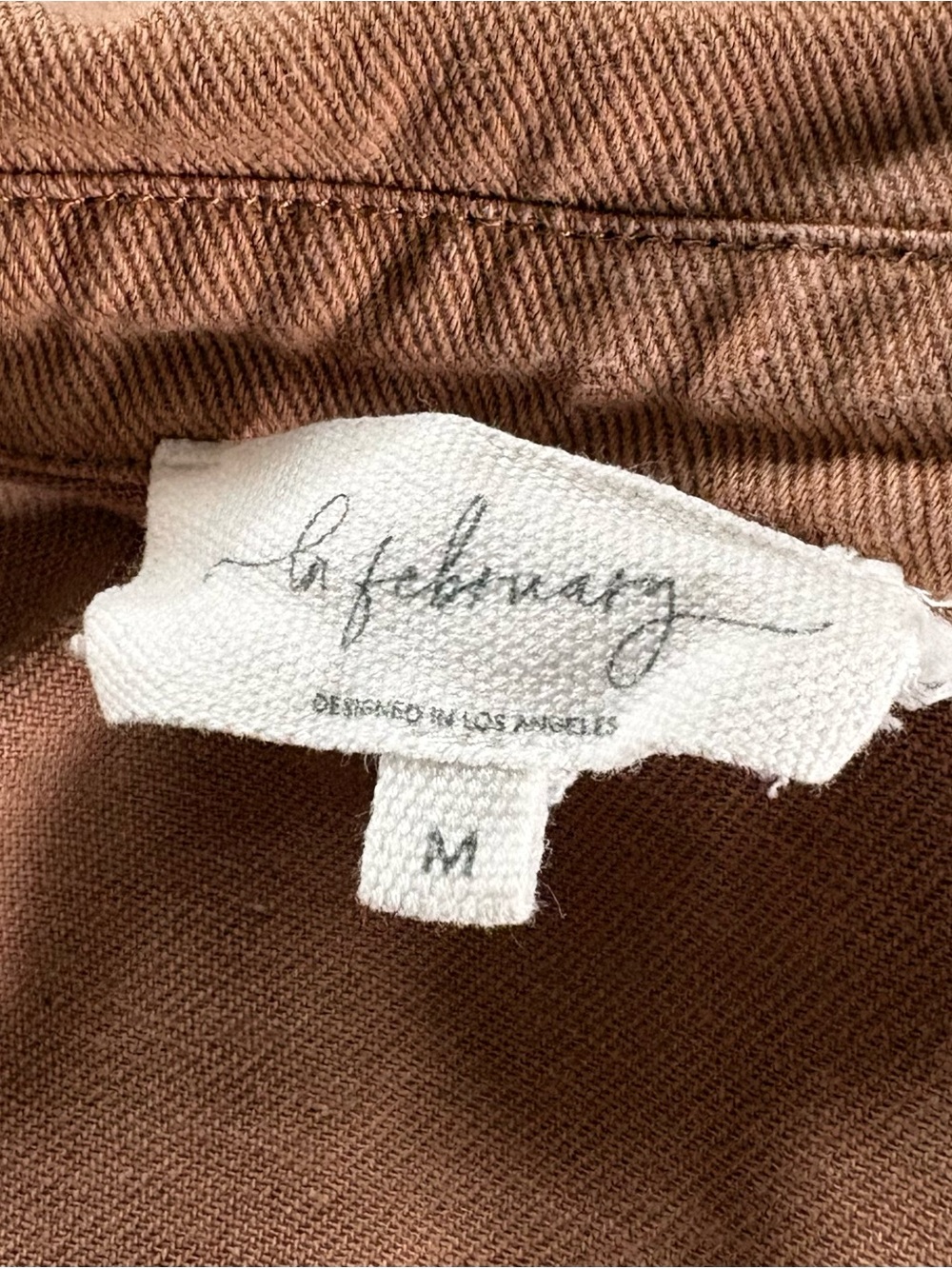 Rust Brown Button-Up Shacket Jacket – Size Medium - Picture 7 of 7